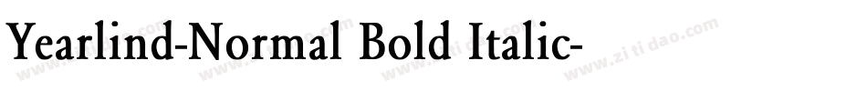 Yearlind-Normal Bold Italic字体转换